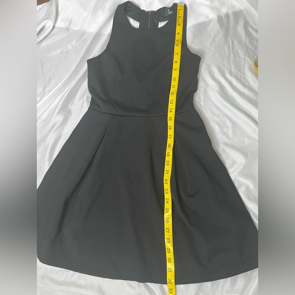 Lulu's Chic Black Sleeveless Mini Dress M - Picture 7 of 7